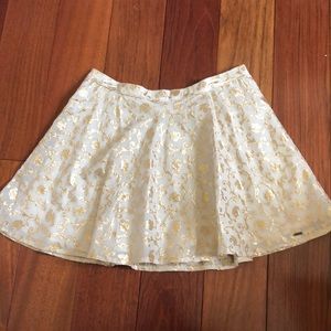 Hollister gold pattern skirt